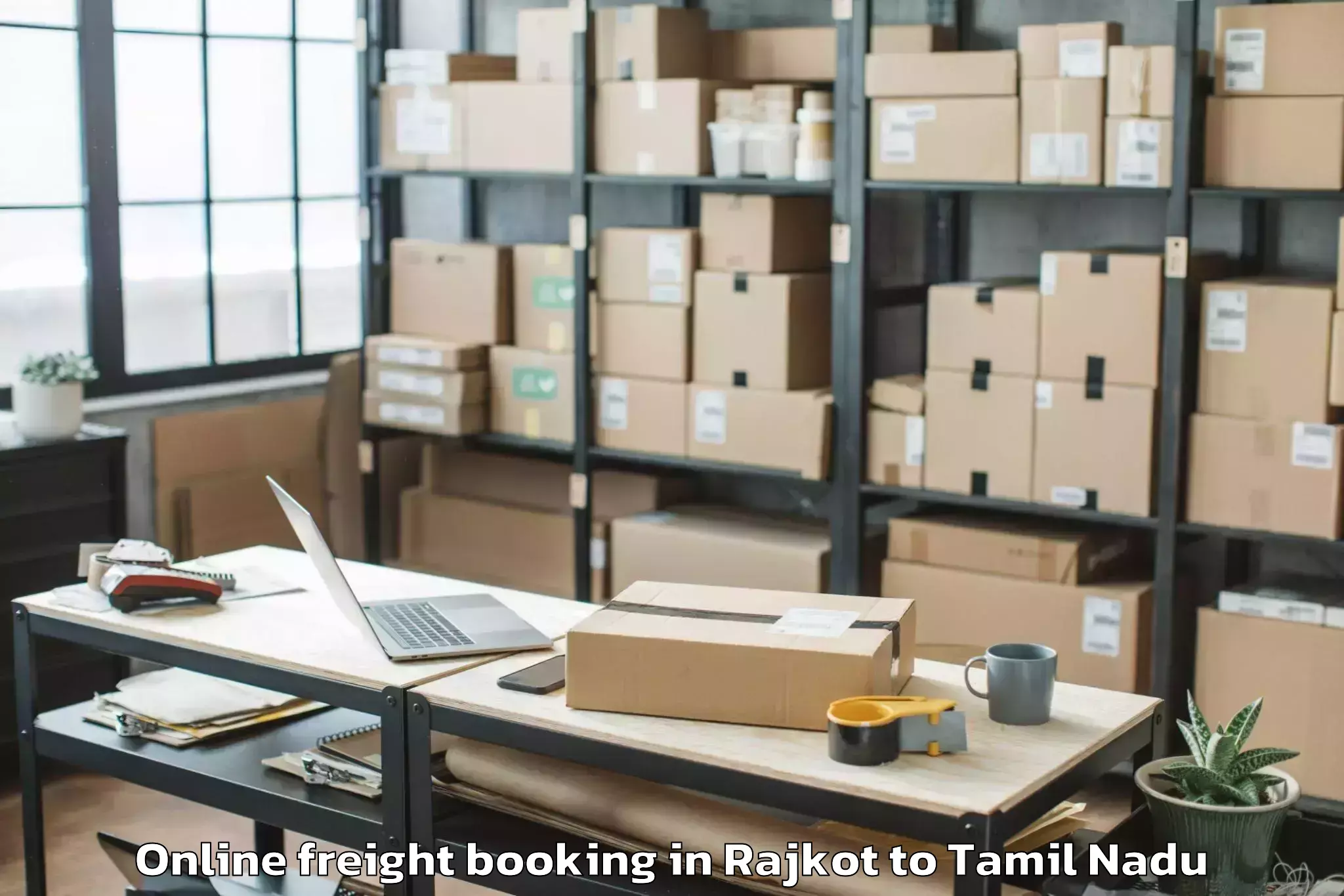 Top Rajkot to Uttukkuli Online Freight Booking Available